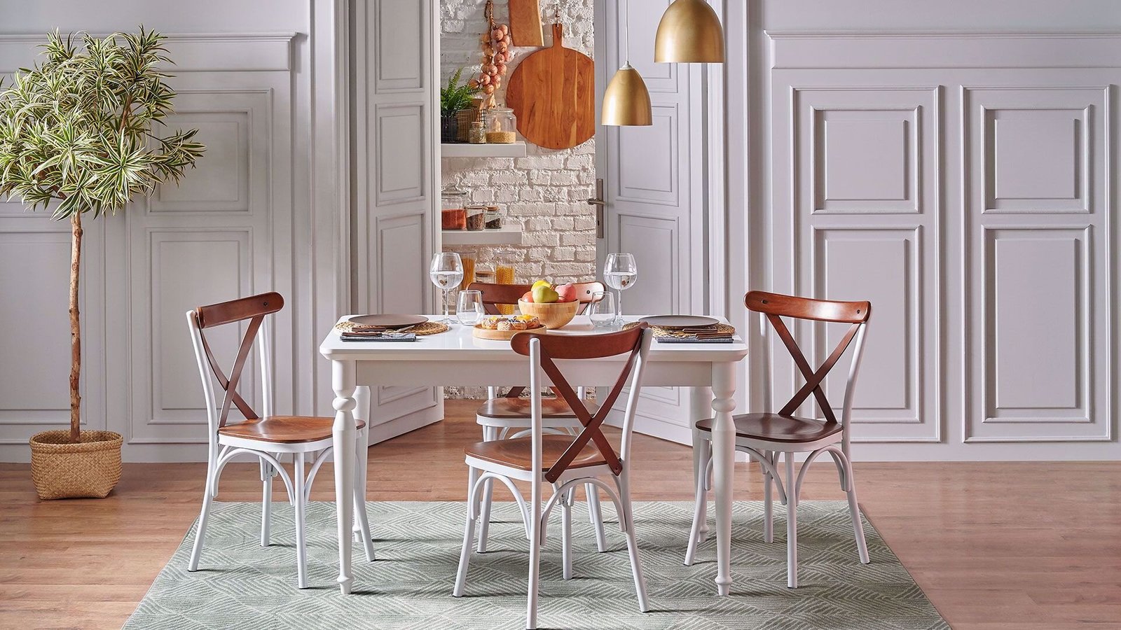 0009662 Claire Acilir Masa Beyaz 13080 Cm Dilara Collection Kigali