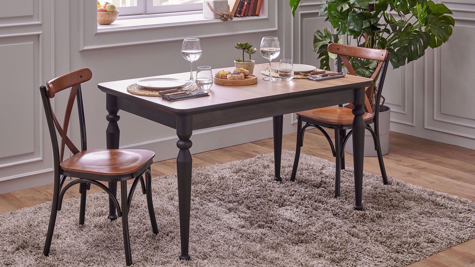 0009696 Malvi Acilir Masa Ceviz 13080 Cm Dilara Collection Kigali