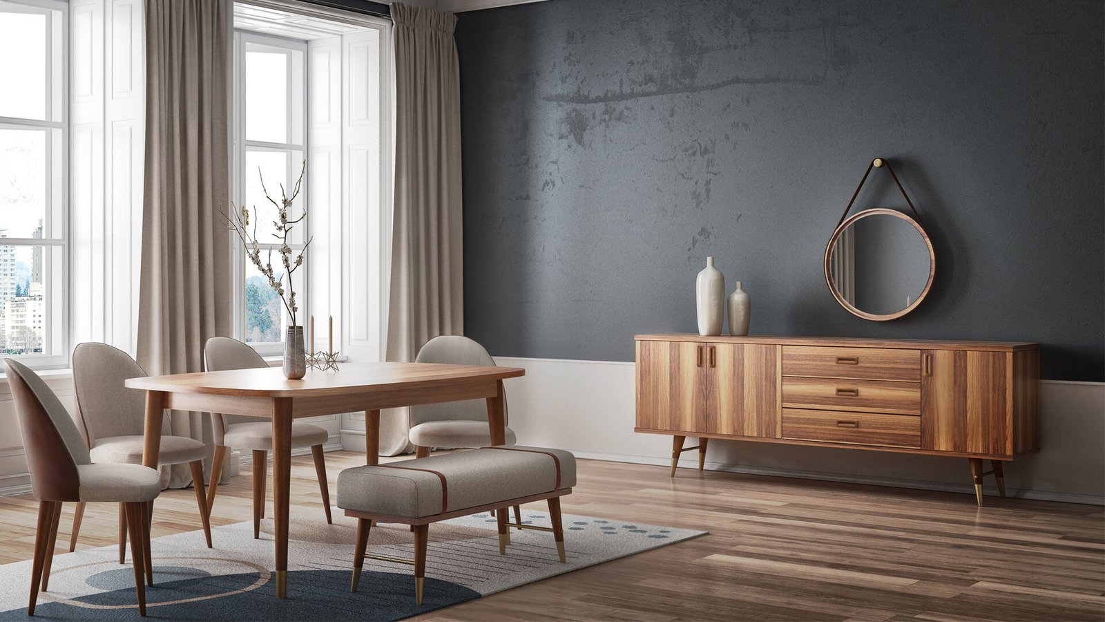 0015086 Nordic Yemek Odasi Takimi Dilara Collection Kigali