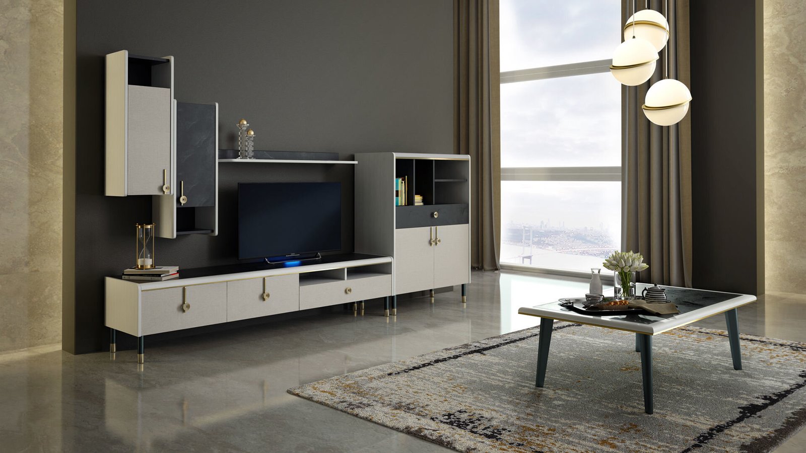 0016817 Proda Kitaplikvitrin Dilara Collection Kigali