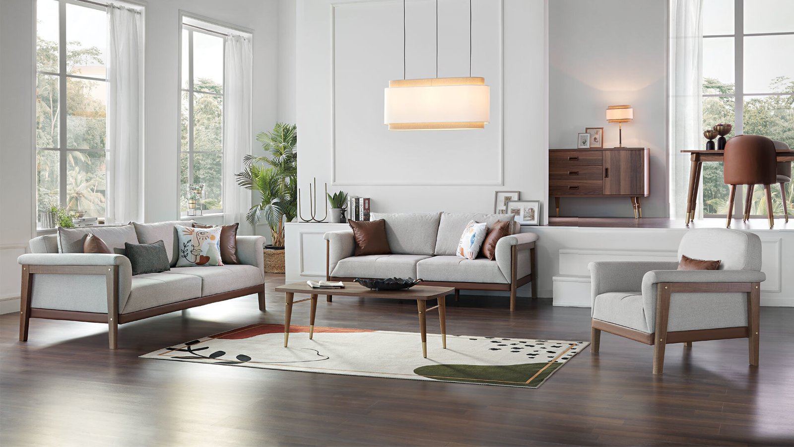 0016988 Nordic Koltuk Takimi Yatakli Dilara Collection Kigali