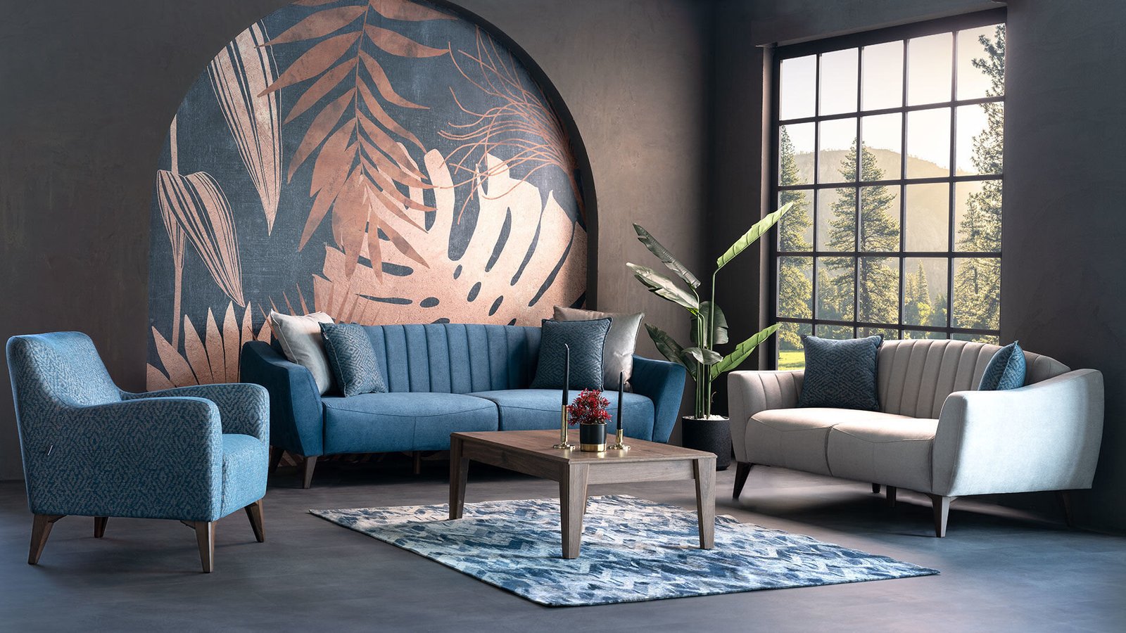 0017423 Viente Koltuk Takimi Yatakli Dilara Collection Kigali