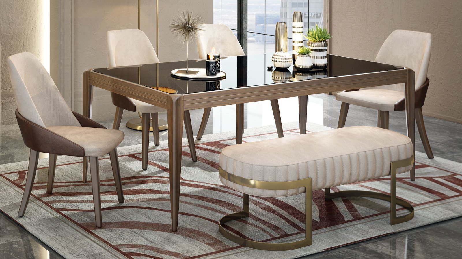 0017677 Soho Sabit Masa 190X95 Cm Dilara Collection Kigali