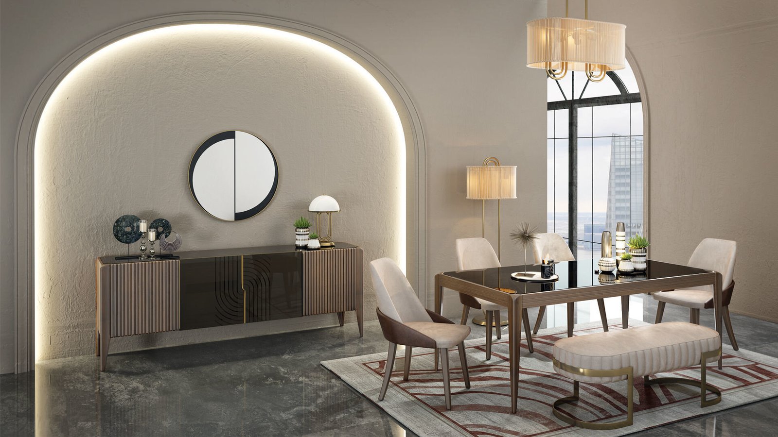 0017678 Soho Sabit Masa 190X95 Cm Dilara Collection Kigali