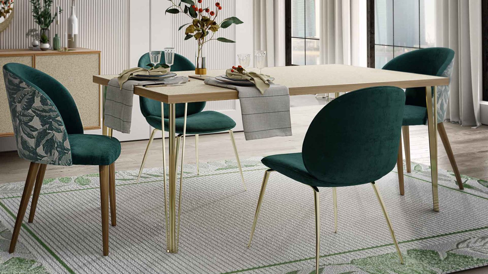 0017960 Norel Acilir Masa 160X90 Cm Dilara Collection Kigali