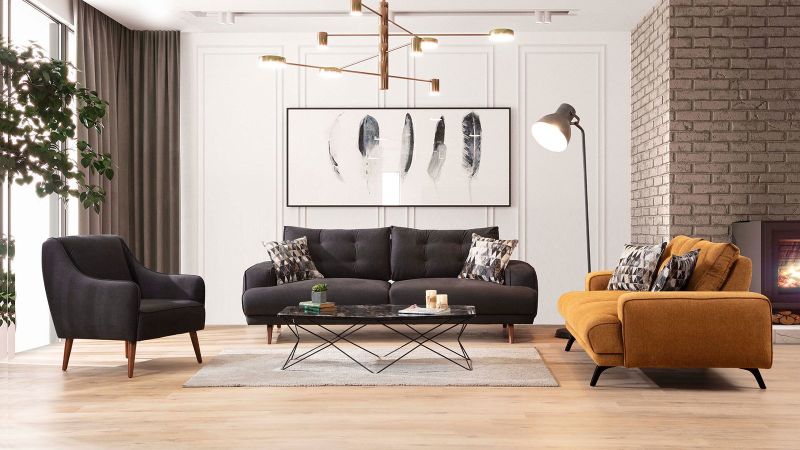 0021512 Novardy Uclu Koltuk Yatakli Dilara Collection Kigali