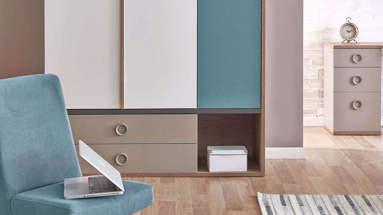 0004087 Mixage 3 Kapakli Dolap 145 Cm Dilara Collection Kigali