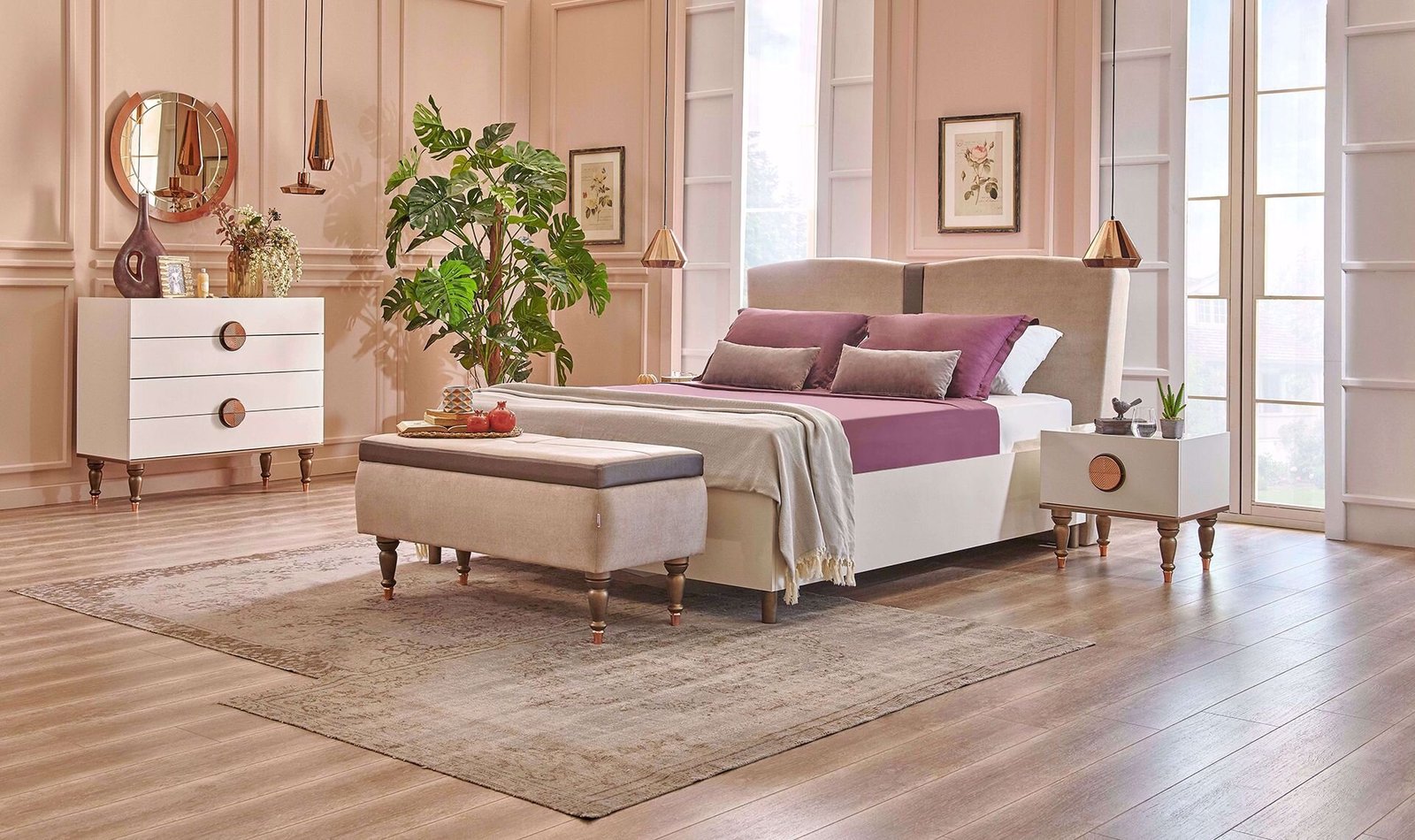 0008479 Levana Bazali Karyola 160200 Cm Basucu Dahil Dilara Collection Kigali