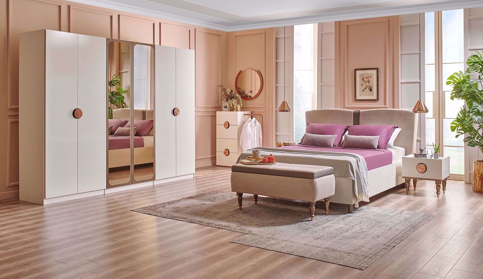 0008521 Levana Karyola 180200 Cm Basucu Dahil Dilara Collection Kigali