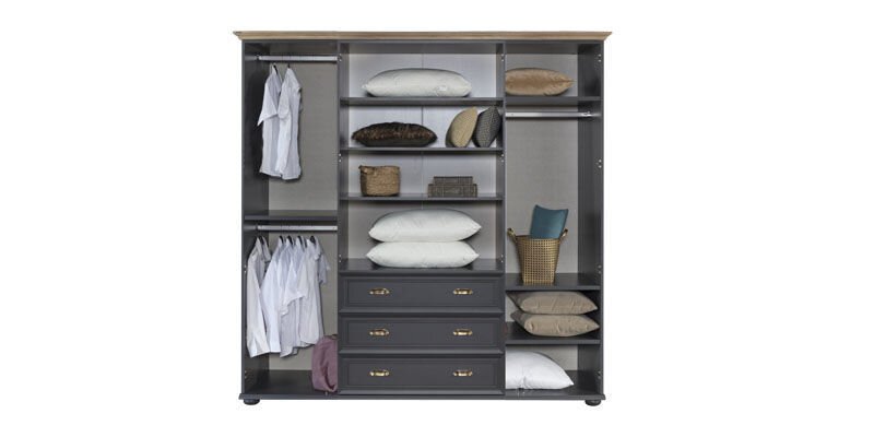 0012551 Angelic Dark 4 Kapakli Dolap 200Cm Dilara Collection Kigali