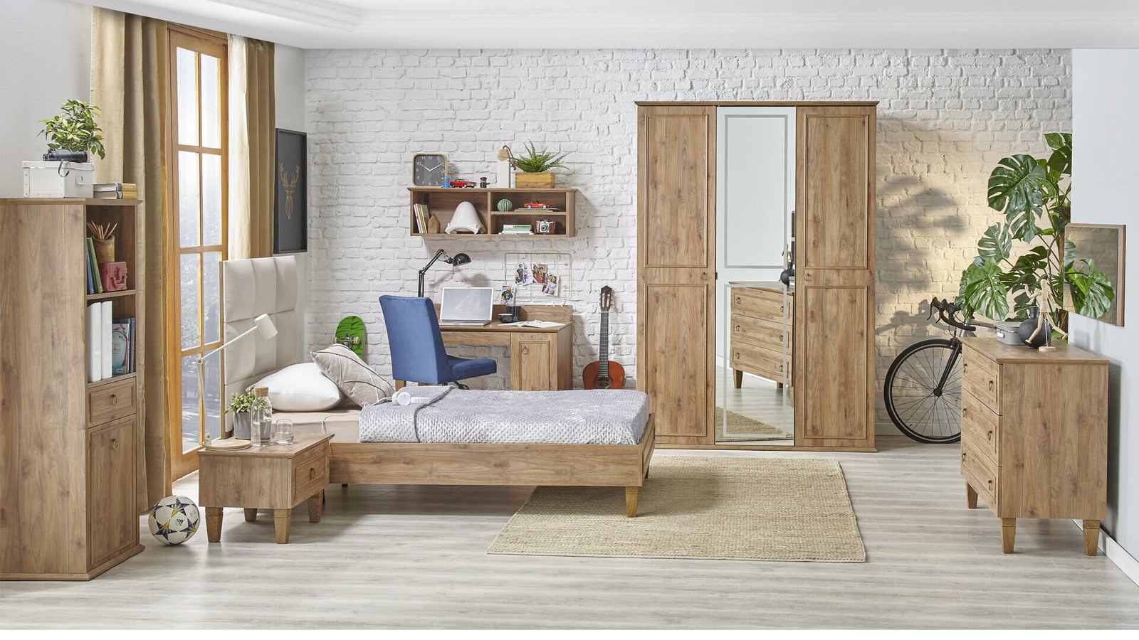 0012597 Cara 3 Kapakli Dolap Dilara Collection Kigali