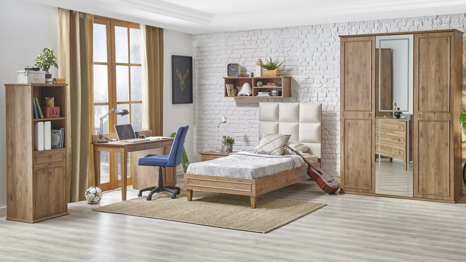 0012598 Cara 3 Kapakli Dolap Dilara Collection Kigali