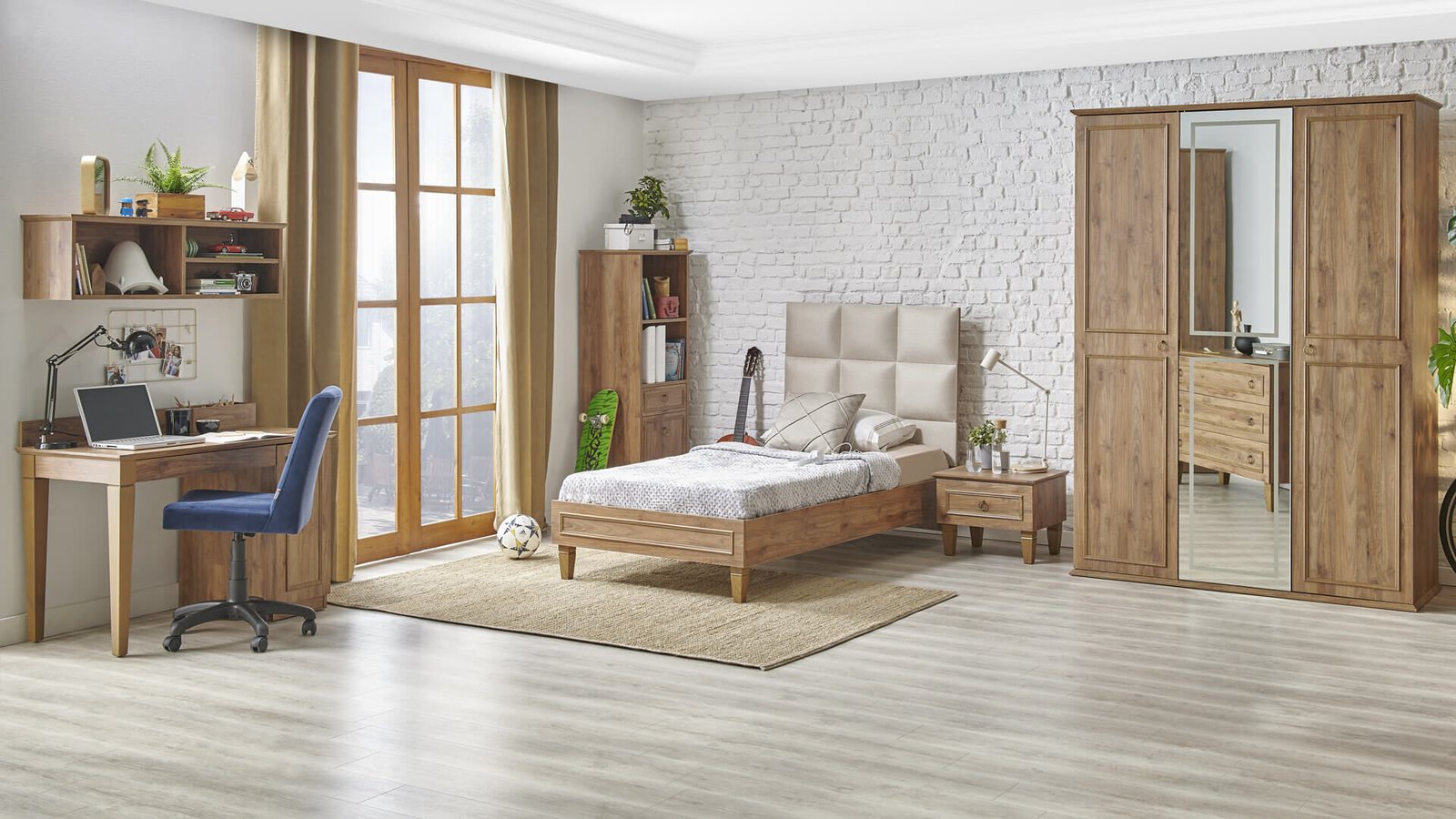 0012599 Cara 3 Kapakli Dolap Dilara Collection Kigali