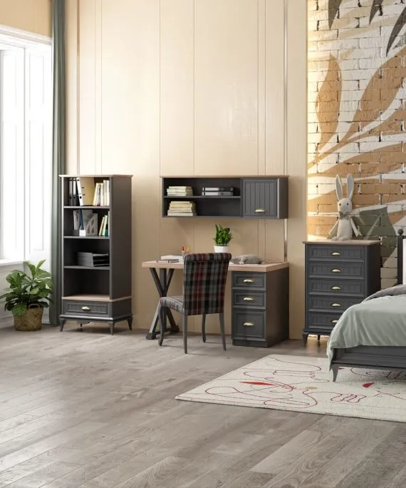 0017521 Angelic Dark 4 Kapakli Dolap 200Cm Dilara Collection Kigali