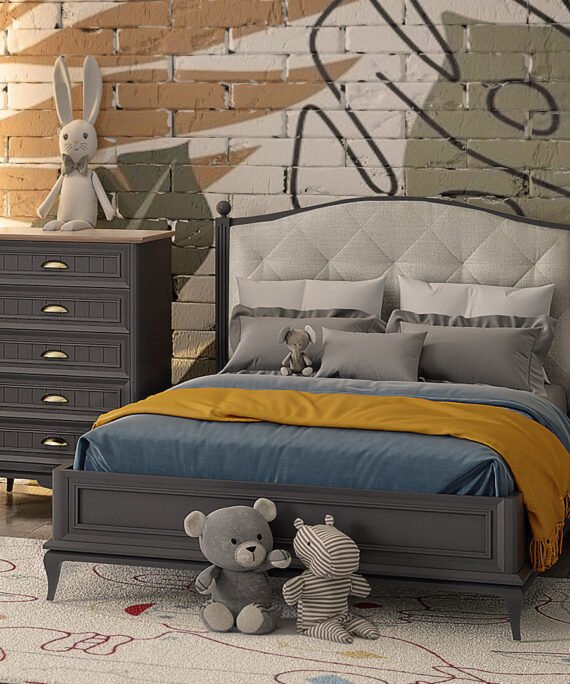 0019086 Angelic Dark Karyola 120X200Cm Basucu Haric Dilara Collection Kigali