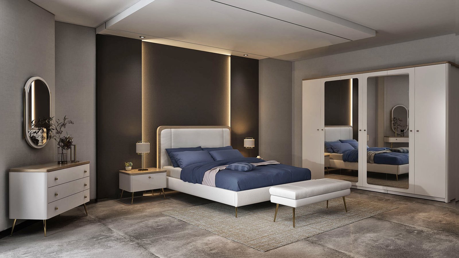 0020477 Lidya Bazali Karyola 160Cm Basliksiz Dilara Collection Kigali