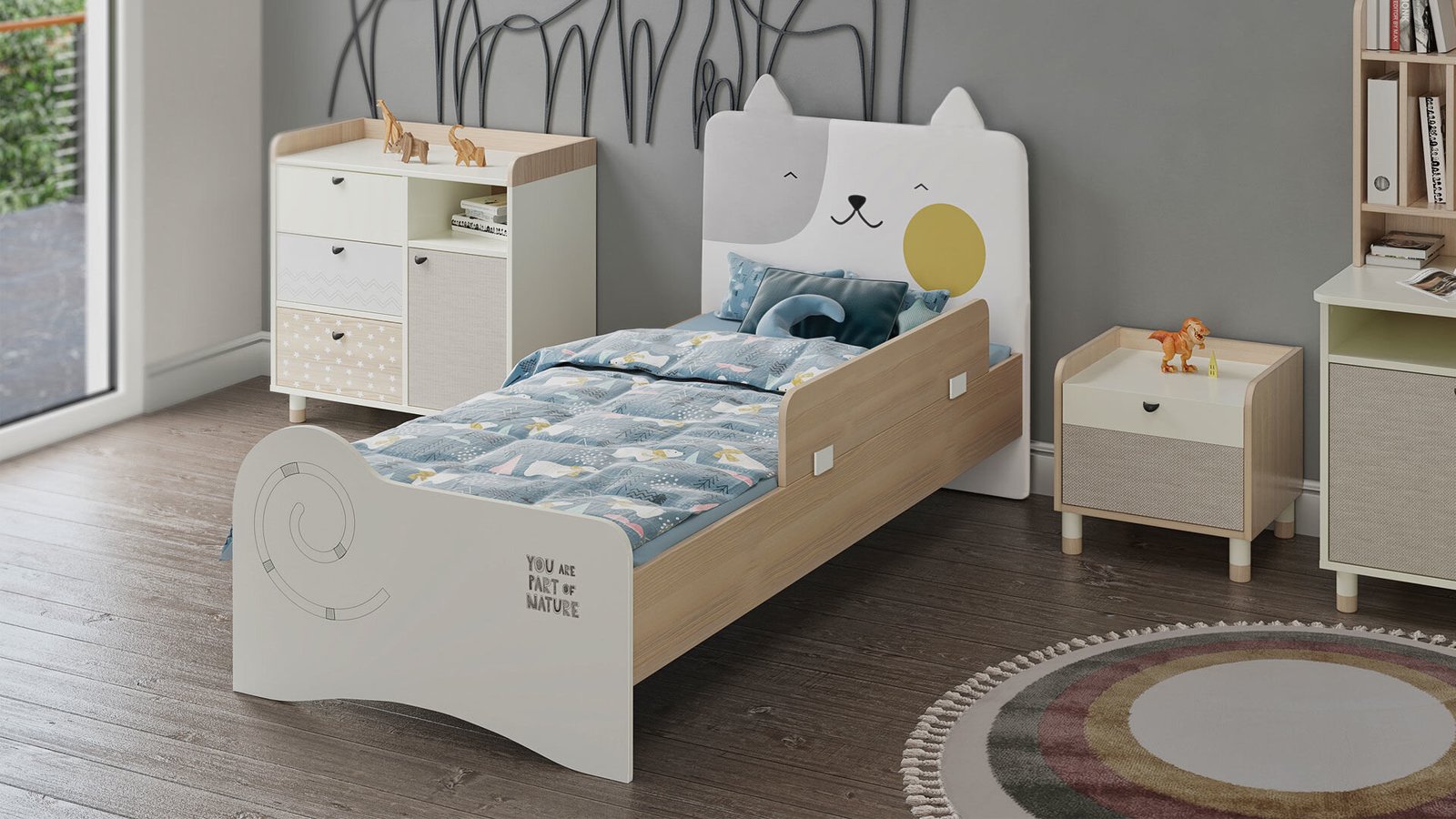 0021109 Natural Karyola 100200 Cm Basucu Haric Dilara Collection Kigali