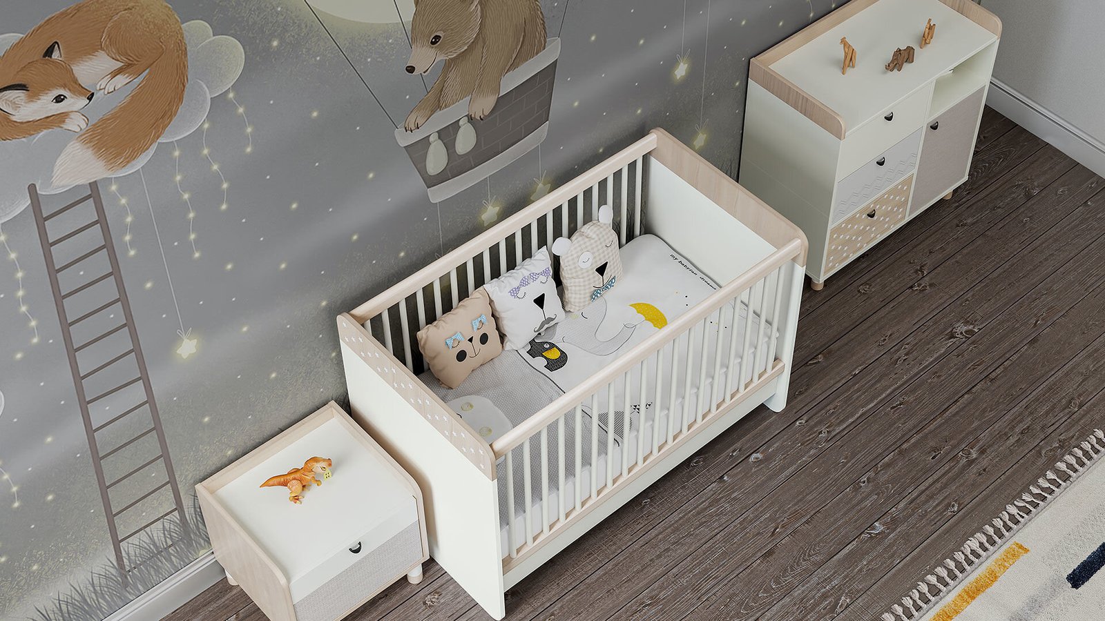 0021140 Natural Bebek Karyola 60120 Cm Dilara Collection Kigali