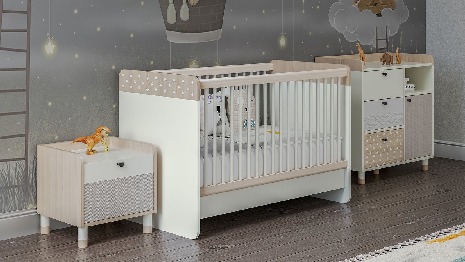 0021141 Natural Bebek Karyola 60120 Cm Dilara Collection Kigali