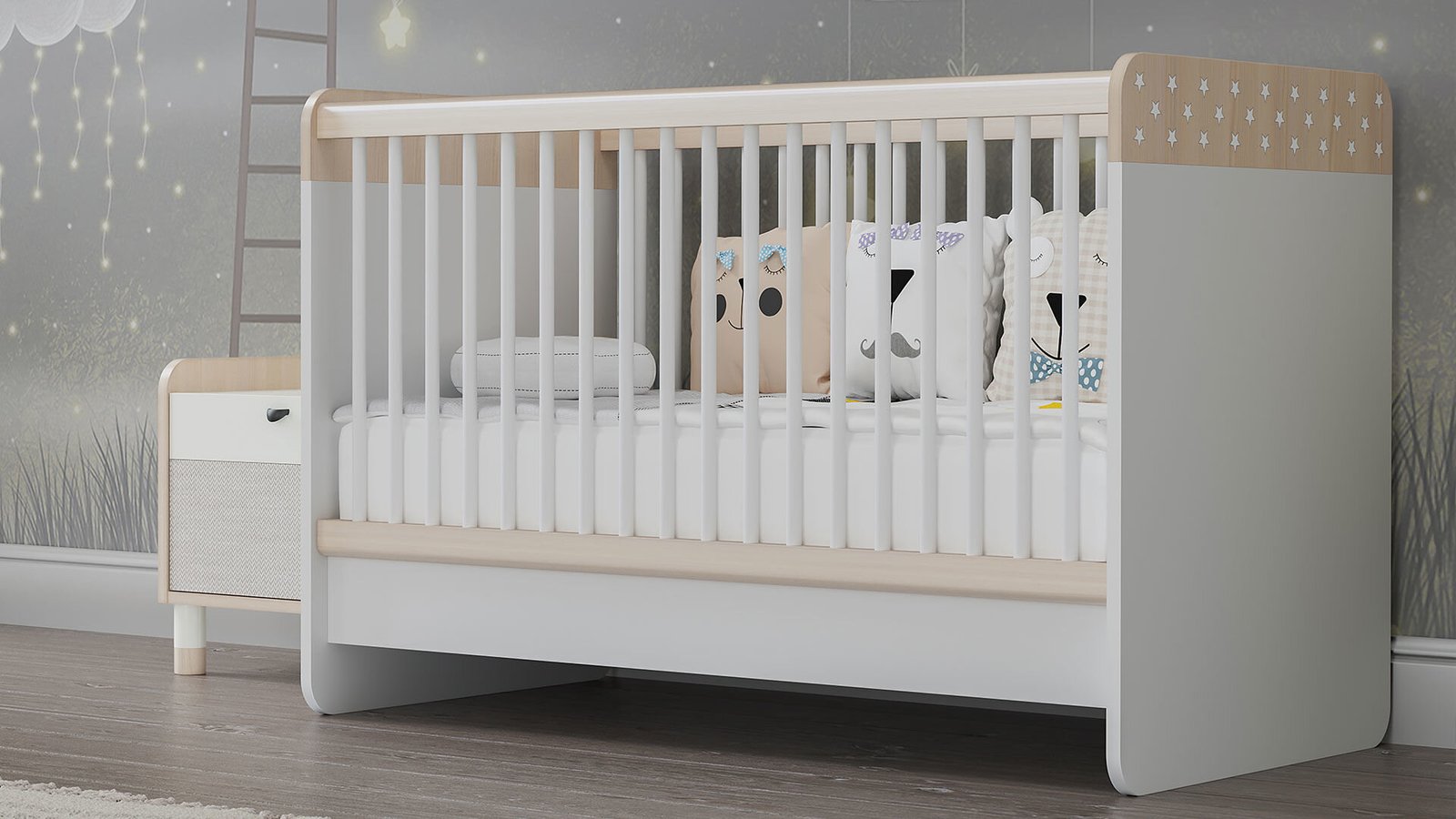 0021142 Natural Bebek Karyola 60120 Cm Dilara Collection Kigali