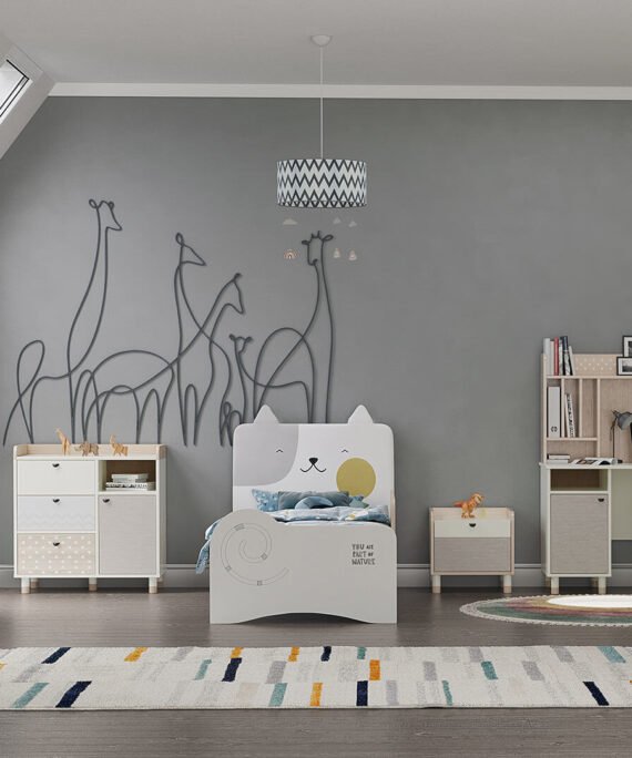 0021196 Natural 3 Kapakli Dolap Dilara Collection Kigali