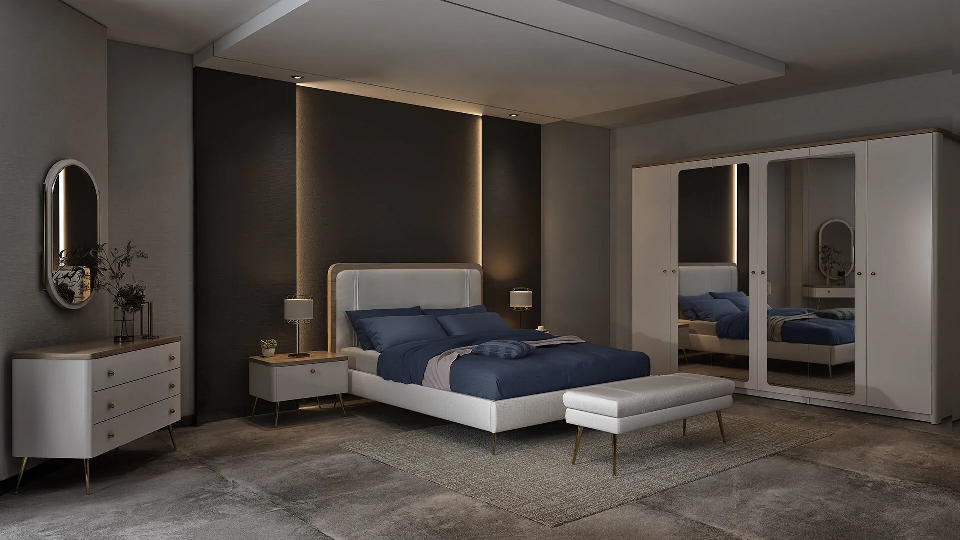 0021369 Lidya Karyola 160Cm Basliksiz Dilara Collection Kigali