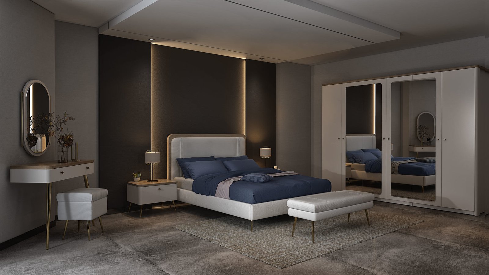 0021374 Lidya Karyola 180Cm Basliksiz Dilara Collection Kigali