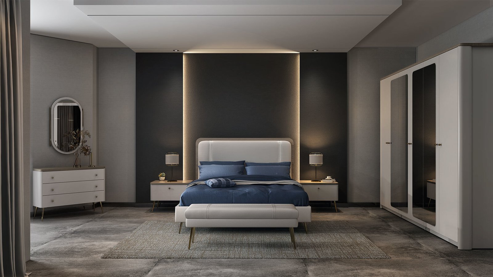 0021375 Lidya Karyola 180Cm Basliksiz Dilara Collection Kigali