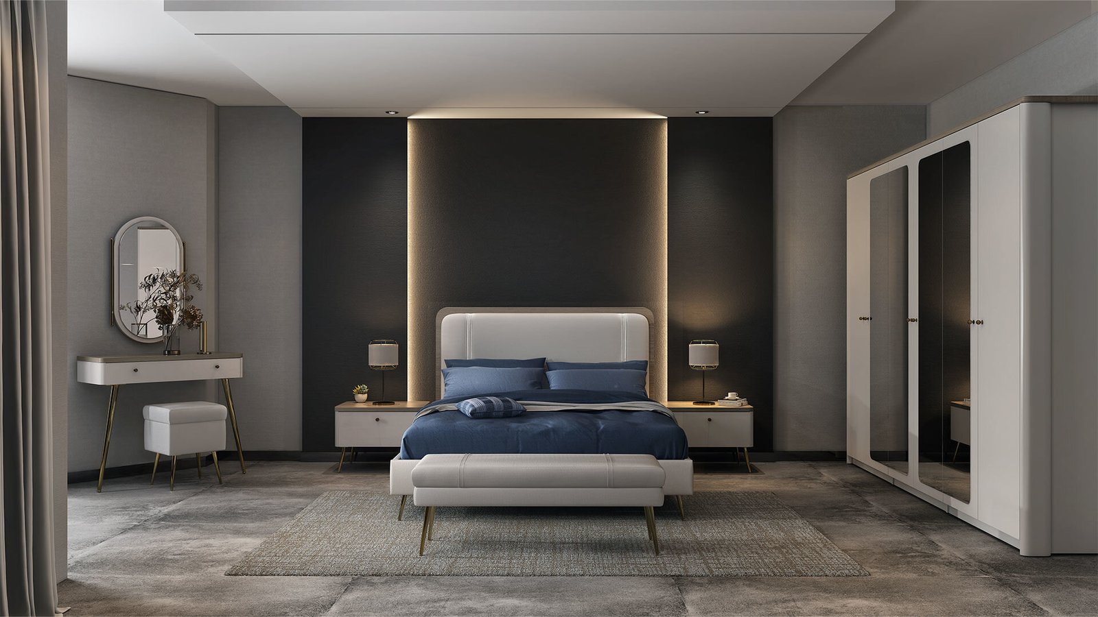 0021376 Lidya Karyola 180Cm Basliksiz Dilara Collection Kigali