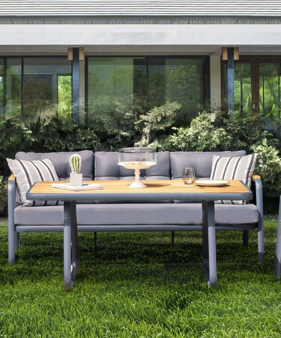 0022169 Lounge Metal Bahce Masa Takimi Dilara Collection Kigali