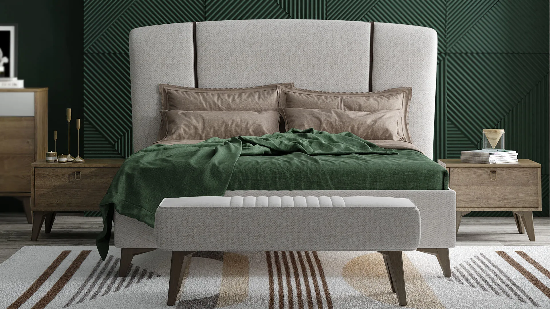 0022447 Viena Bazali Karyola 160 Cm Basliksiz Dilara Collection Kigali