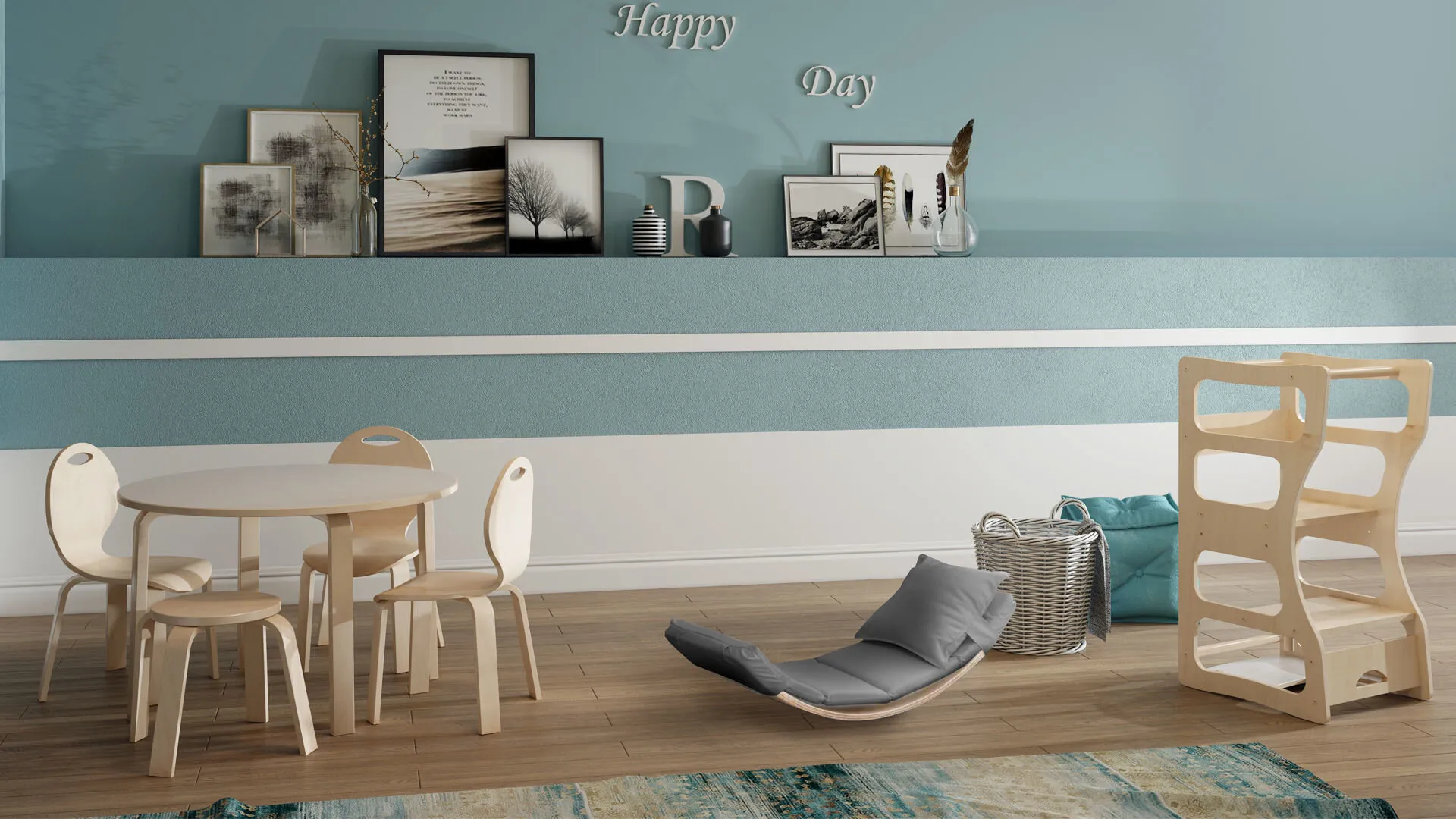 0023273 Natural Ahsap Cocuk Sandalyesi Dilara Collection Kigali